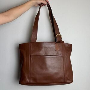 Coach Vintage 90s Brown British Waverly Soho Glove Tanned Large Tote Bag 4155